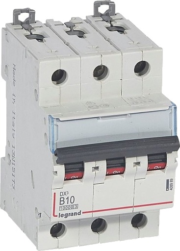Legrand DX³ MCB automatsikring B10 3P 3M 10/16kA