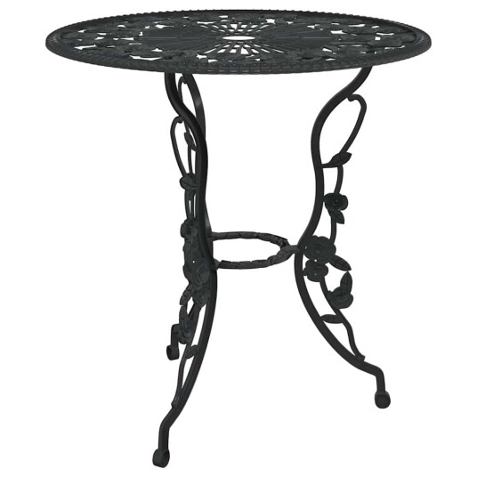 vidaXL Bistrosett 3 deler støpt aluminium svart