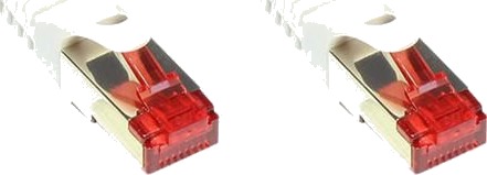 Goodconnections Patchkabel Med Låsebeskyttelse, Cat. 6, S/Ftp, Pimf, Pvc, 250 Mhz, Hvit, 0,5 M