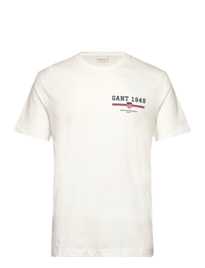 GANT Graphic Ss T-Shirt - White - L