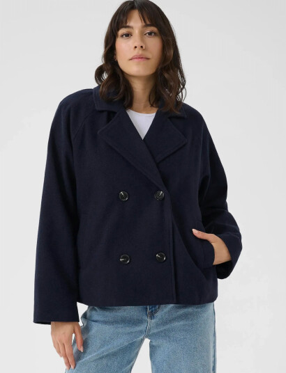 Kaffe Kafanny Short Jacket - Navy - 44 Kaffe Kafanny Short Jacket - Navy - 44