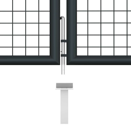 Hageport netting galvanisert stål 400x125 cm grå