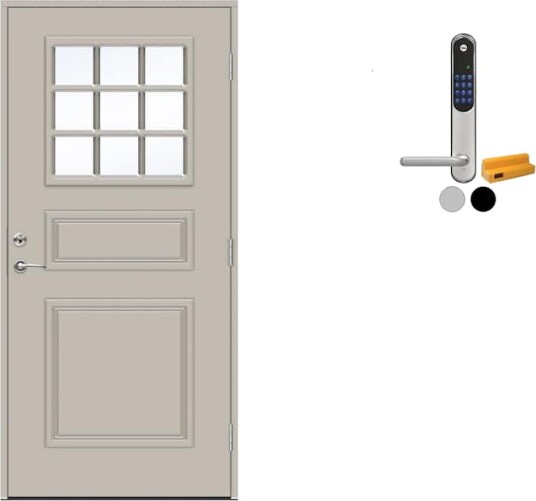Ytterdør Swedoor Advance-Line Classic Ives med Yale Doorman Classic Home