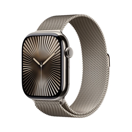 Apple Watch S10 46mm GPS+Cel naturlig titan/naturlig Milanese Loop M/L