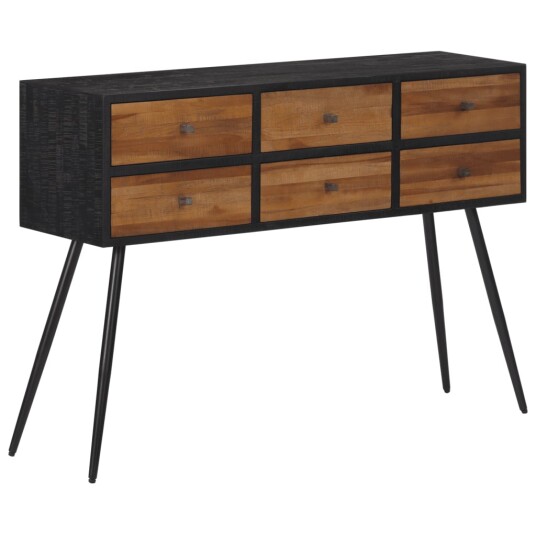  Konsollbord med skuffer 116x30x76 cm gjenvunnet heltre teak 8721012117426