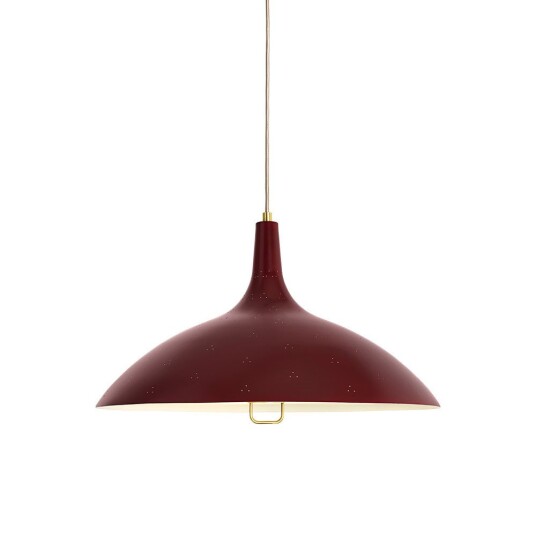 Gubi 1965 Pendant Brass / Chianti Red