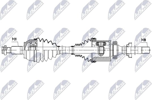 Nty Drivaksel NTY NPW LR 050
