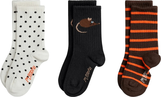 Mini Rodini Elephant Shrew 3 Pack Socks Multi/patterned 28/31