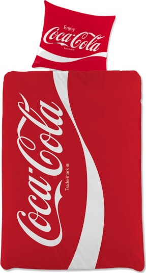 Coca Cola sengetøy Sengetøy med 2 i 1 design 100% bomull sengesett