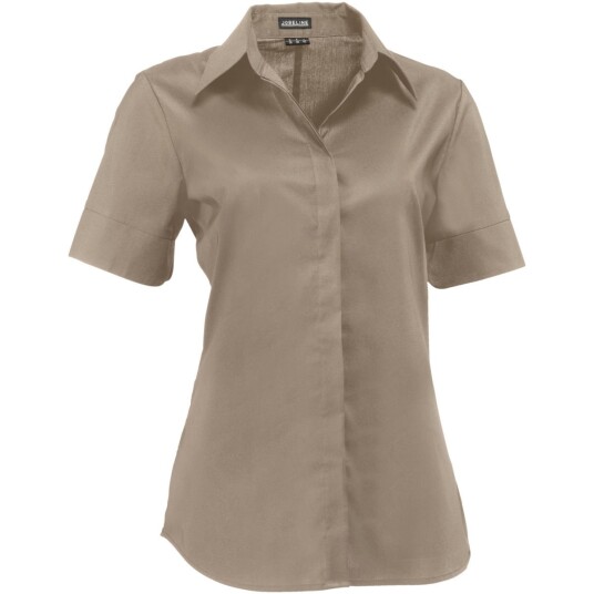 JOBELINE Dameskjorte Fiore kortermet; Størrelse 50; Gråbrun/taupe