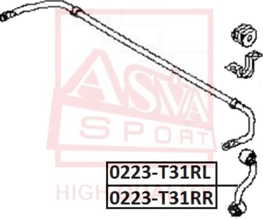 stang, stabilisator ASVA 0223-T31RR