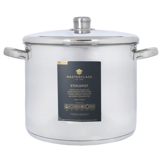 Gryte med lokk 11 liter rustfritt stål Gryte med lokk 11 liter rustfritt stål