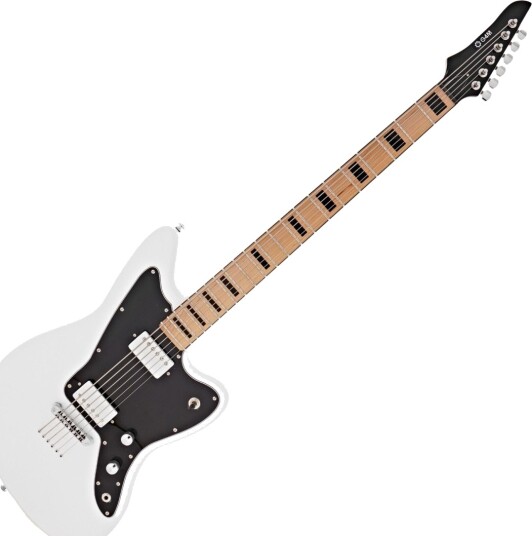 G4M 638 Baritone VI Elektrisk Gitar Hvit