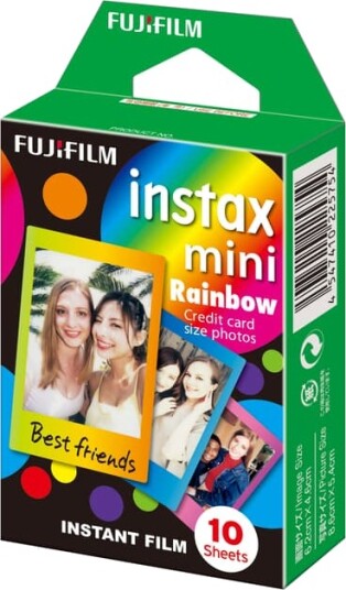 Fujifilm Instax Mini fotoark - regnbueramme (10-pakning) Fujifilm Instax Mini fotoark - regnbueramme (10-pakning)