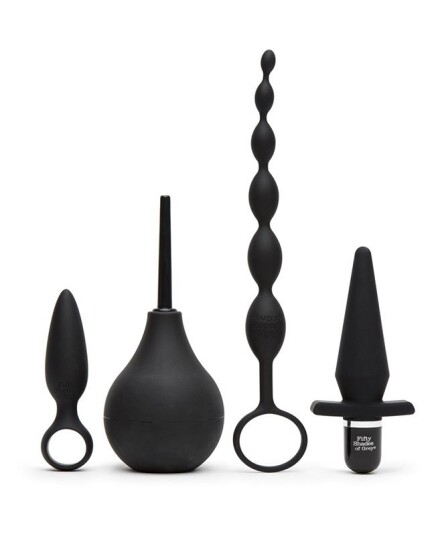 Fifty Shades of Grey Pleasure Overload Anal Starter Kit     - Svart
