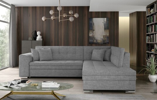 Moclino Sofa med Sjeselong Høyre Grå