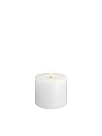 Moods & More LED pillar candle   Melted Classic white   99x100 mm