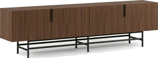 Truvia TV benk 200x55x35 cm Valnøtt og svart Truvia TV benk 200x55x35 cm Valnøtt og svart
