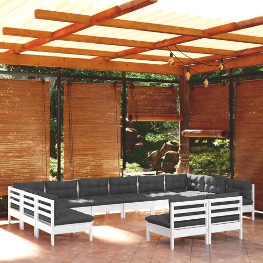  Hagesofagruppe med puter 12 deler heltre furu 3097224