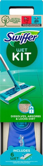 Swiffer Sweeper Startkit Gulvmopp + Våtservietter (6 stk)