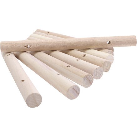 Diverse Trestaver til gryteunderlag dia 14 15 mm str 18 cm hullstr 4 mm 108 stk 1 pk