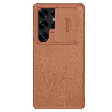 Nillkin Samsung Galaxy S25 Ultra Qin Pro Flip deksel Brun