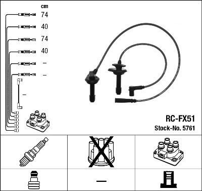 Tennplugg kabelsett NGK 5761