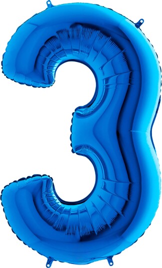 Ballongkungen Tallballong Blå Metallic Tall 3 15803B