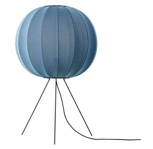 Made By Hand - Knit-Wit 60 Round Gulvlampe Medium Blue Stone Made By Hand - Knit-Wit 60 Round Gulvlampe Medium Blue Stone