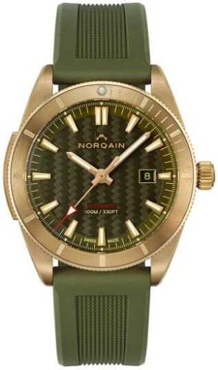 Norqain Herreklokke NZ1000ZIA/K105/10KR.20Z Adventure Grønn/Gummi Norqain Herreklokke NZ1000ZIA/K105/10KR.20Z Adventure Grønn/Gummi