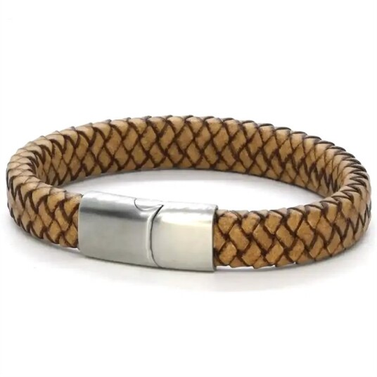 Gammelbrunt Major armbånd i skinn Gammelbrunt Major armbånd i skinn