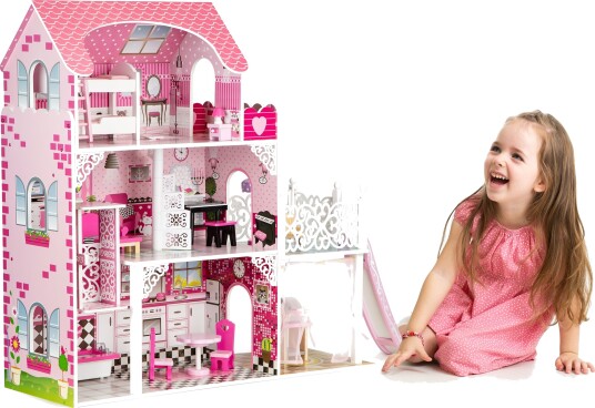 Tredukkehus med heis XXL sklie ECOTOYS