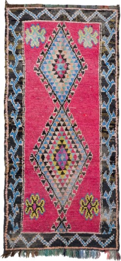 Marokkansk Boucherouite teppe 275 x 130 cm Størrelse: 275 x 130 cm