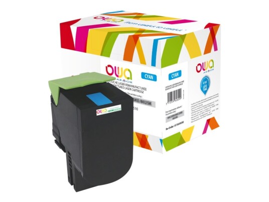 Owa - Høykapasitets - Cyan - Kompatibel - Gjenfabrikert - Tonerpatron Alternativ For: Lexmark 70C2hc0 - For Lexmark Cs310dn Cs310n Cs410dn Cs410dtn Cs410n Cs510de Cs510dte