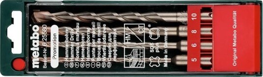 Metabo SDS-Plus Spiralbor-sett 5-10 mm 4 deler for Betong og Murverk Metabo SDS-Plus Spiralbor-sett 5-10 mm 4 deler for Betong og Murverk