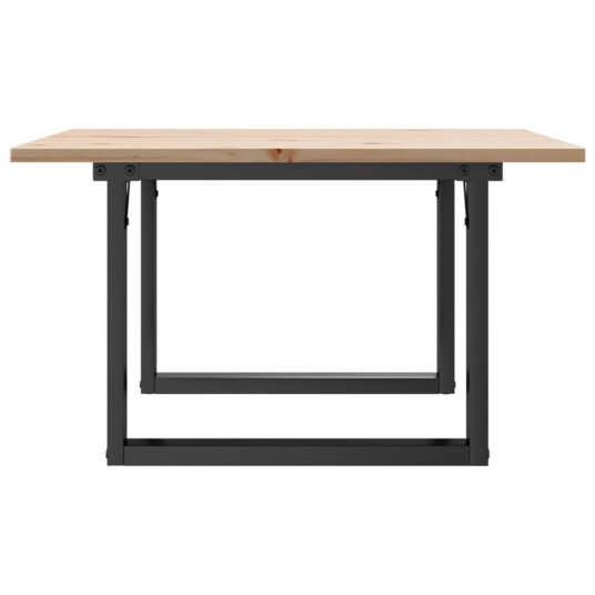 Salongbord O-ramme 60x60x40 cm heltre furu og støpejern 3282660