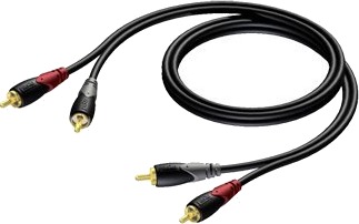 Procab Classic Series Cla800 Lydkabel Rca X 2 Hann Til Rca X 2 Hann 3 M