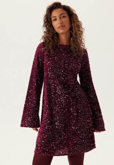 Pieces Pckam Ls Deep Back Bow Dress