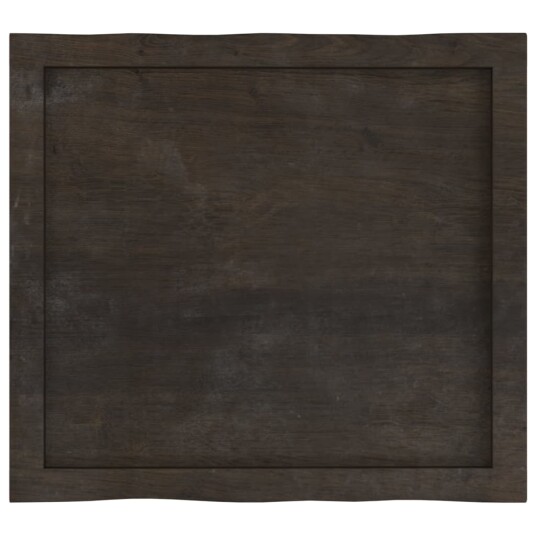  Bordplate mørkebrun 60x50x(2-6) cm behandlet heltre naturlig 364000