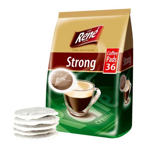 Senseo Café René Strong (medium kopp) til Senseo. 36 puter Senseo Café René Strong (medium kopp) til Senseo. 36 puter