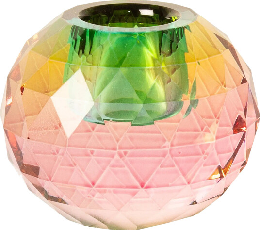 C"est Bon Crystal Candle Holder - Pink - H 4.5CM C"est Bon Crystal Candle Holder - Pink - H 4.5CM
