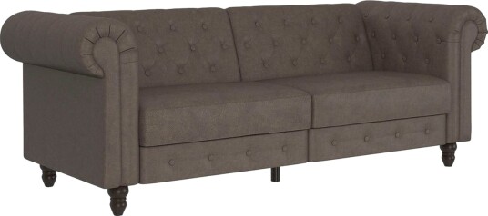 Sovesofa Felix 236x87x83 cm Mørk brun Mikrofiber/Tre/Metall 236x87x83 cm Mørk brun Mikrofiber/Tre/Metall