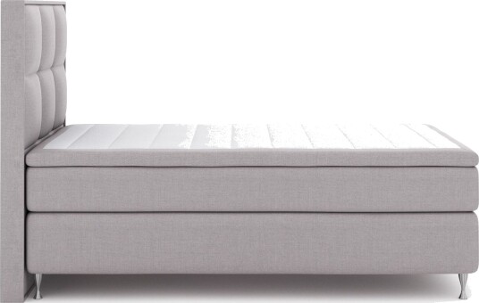 Select No 6 Komplett Sengepakke 120x200 Medium Memory/Pocket Lysegrå/Sølvben