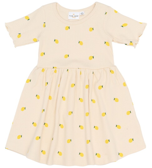 The New Tnstsmilla S_S Rib Dress Yellow 110 The New Tnstsmilla S_S Rib Dress Yellow 110