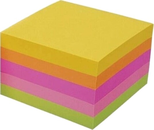 Pullman Selvklebende Notelapper 75X75 Pullman P0007 5 Neonfarger 450 Stk