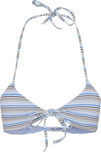 Gina Tricot Front Tie Bikini Top Blue S