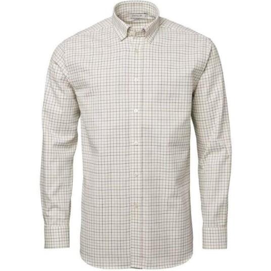 Chevalier Luton Shooting Fit Shirt Men Stormy Blue Tattersall Stormy Blue Tattersall L