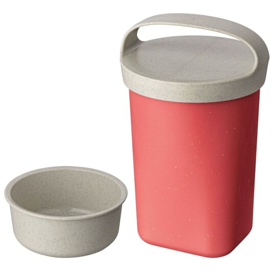 koziol Gjenbrukbar matbeholder Snackpot Buddy; 700ml, 10.4x10.4x17.5 cm (LxBxH); Rød; Rund; 6 Stykk / Forpakning