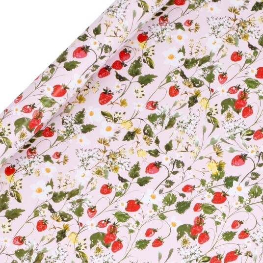 Gavepapir 4m Strawberry Patch