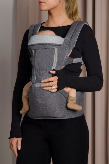 Beemoo Care Carry Comfort 4-in-1 Bæresele & Hoftebærer Grey Beemoo Care Carry Comfort 4-in-1 Bæresele & Hoftebærer Grey
